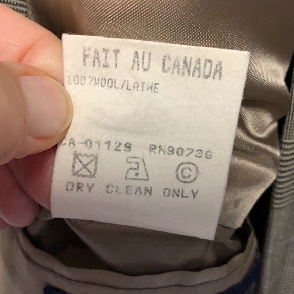 Polo University Club Ralph Lauren Tan Black Blue Plaid Wool Suit Size 41 Tall - Picture 8 of 16